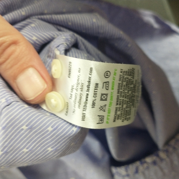 Ted Baker Endurance Button Up Shirt, size 15.5 32/33 - Picture 4 of 12